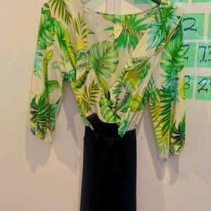 Green short jumpsuit